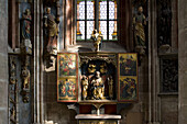 Altar in St. Sebaldus church, Sebalduskirche in Nuremberg, Nuremberg, Bavaria, Germany, Europe