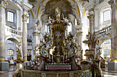 Gnadenaltar in der Wallfahrtskirche Vierzehnheiligen bei Bad Staffelstein, Oberfranken, Bayern, Deutschland, Europa