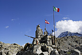 War memorial, Presena, Passo Paradiso, Trentino-Alto Adige/Südtirol, Italy