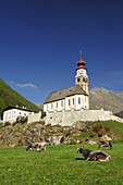 Church, Schnalstal valley, Vinschgau, Trentino-Alto Adige/South Tyrol, Austria