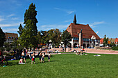 Market square with town house, Freudenstadt, Baden-Wurttemberg, Germany