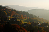 View over Sasbachwalden in autumn, Sasbachwalden, Baden-Wurttemberg, Germany
