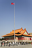 Military parade in front of National Theatre and National Concert Hall, Taipei, Republic of China, Taiwan, Asia
