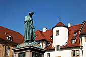 Schiller monument on Schiller square, Stuttgart, Baden-Wurttemberg, Germany