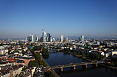 Cityscape with skyline, Frankfurt am Main, Hesse, Germany