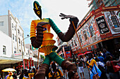 Football world cup final draw, 04.12.2009, fans celebrate the drawing of the first round, Long street, Capetown, Western Cape, South Africa, Africa