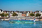 Excursion ship on river Rhine, Cologne, North Rhine-Westphalia, Germany