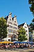 Pavement cafe, old town, Cologne, North Rhine-Westphalia, Germany