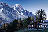 Mont Blanc at sunrise,  Courmayeur,  Aosta Valley,  Italy