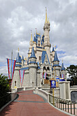 Cinderella Castle at Walt Disney Magic Kingdom Theme Park Orlando Florida Central