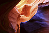 Antelope Canyon,  sandstone slot canyon formed by wind and water,  Lower Antelope Canyon,  Page,  Arizona,  USA