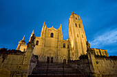 Cathedral at night,  Segovia. Castilla-Leon,  Spain