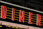 Times Square,  diner sign,  New York,  USA,  2008