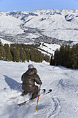 Man skiing  Sun Valley,  Idaho  Model released