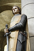 Statue of Joan of Arc,  church Saint-Hilaire le Grand,  Poitiers,  Poitou-Charentes,  France