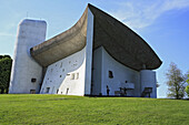 Chapel of Notre Dame du Haut (architect Le Corbusier,  1954),  Ronchamp,  Franche-Comté,  France