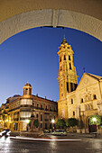 St Sebastian´s collegiate church in the evening,  Antequera. Malaga province,  Andalucia,  Spain
