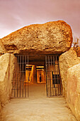 Dolmen de Menga Bronze Age burial mound,  Antequera. Malaga province,  Andalucia,  Spain