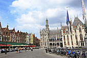 Provincial Court and Provincial Government palace in the Grote Markt,  Bruges. Western Flanders,  Belgium