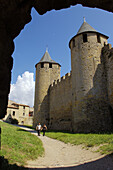 La Cité,  Carcassonne medieval fortified town Aude,  Languedoc-Roussillon,  France