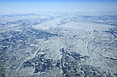 Aerial view of the continental shelf, Northwest Territories,  Canada