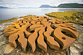 Open air sculpture near Harstad,  Troms county,  Norway