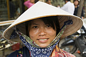 portrait of Vietnamese vendor in Hanoi