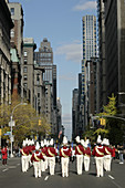 New York City USA,  musical band at the Veterans Day parade
