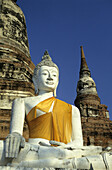 Thailand,  Ayuthaya,  Wat Yai Chai Mongkol,  Buddha statue