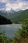 Capilano Lake and ´The Lions, ´ North Vancouver,  British Columbia,  Canada