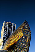 Hotel Arts and sculpture by Frank O. Gehry at Port Olimpic,  Barcelona. Catalonia,  Spain