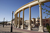 Shopping mall,  columns of central arena for concert,  Sharm el-Sheikh. Egypt