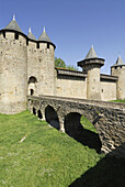 Carcassonne France Chateau Comtal,  the castle inside the medieval walled Cité of Carcassonne