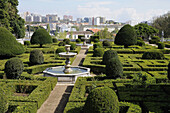 Portugal,  Lisbon  Palacio dos Marqueses da Fronteira,  gardens and view on the city
