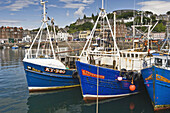 Fishing boats in the harbor at Oban,  Scotland