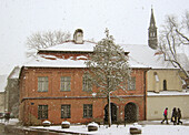 Poland Krakow Comples of Giles Church at winter