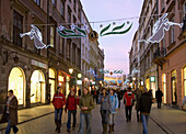Poland,  Krakow at Christmas,  Grodzka street