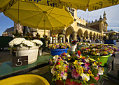 Poland Krakow Flowers at Main Market Square