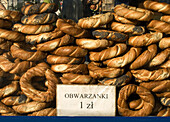 Poland,  Krakow,  pretzels  obwarzanki  traditional Krakowian bread