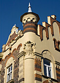 Poland Krakow Detail of building at Kleparz Square and Filipa Street