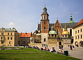 Poland,  Krakow,  Sigismund´s Cathedral and Chapel as part of Royal Castle at Wawel Hill
