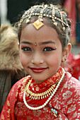 Nepal,  Kathmandu,  initiation ceremony for little girls