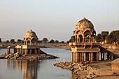India,  Rajasthan,  Jaisalmer,  Gadi Sagar Tank,  shrines