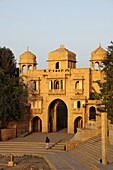 India,  Rajasthan,  Jaisalmer,  Gadi Sagar Tank,  Tilon ki Pol gate,  shrines