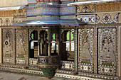 India,  Rajasthan,  Udaipur,  City Palace,  interior,  Mor Chowk