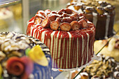 sweet cakes in pastry shop in Taksim, Istanbul, Turkey