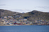 View at coastal town Qaqortoq, Kitaa, South Greenland
