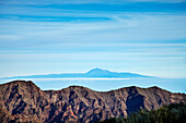 Blick vom Roque de los Muchachos auf Teneriffa, La Palma, Kanarische Inseln, Spanien, Europa