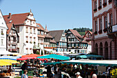Markt, Gengenbach, Schwarzwald, Baden-Württemberg, Deutschland