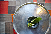 Side table in Hotel Sumahan, Istanbul, Turkey